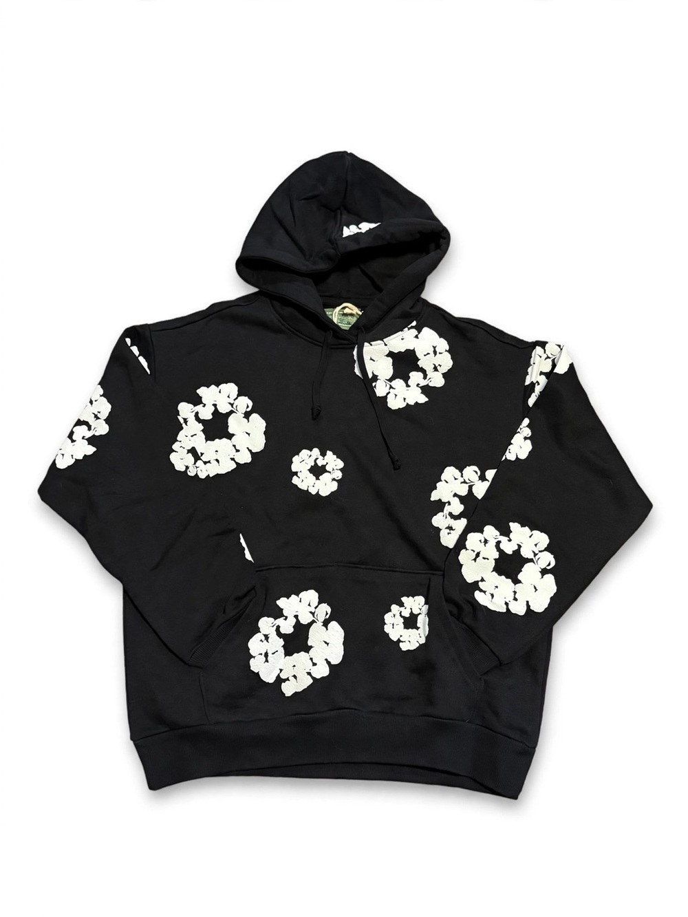 Denim Tears Black Hoodie with white floral BNWT Size Medium Authentic